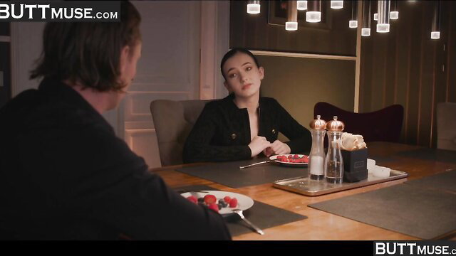 Britney Dutch at dinner table in black blazer, hot thumbnail