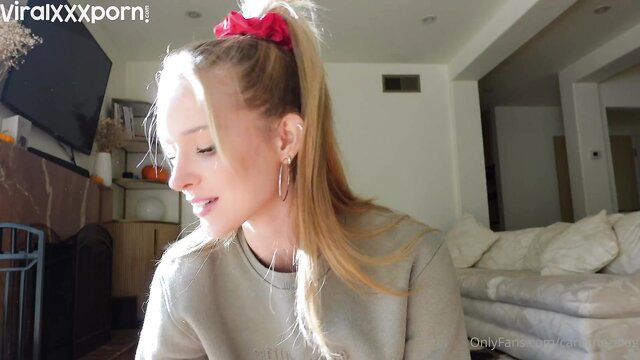 Caroline Zalog teases petite titties in leaked OnlyFans video