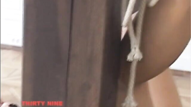 Russian beauty bound and abused by controlling BF in rough fetish scene