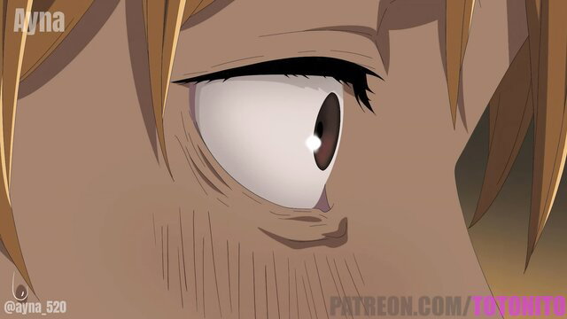 Closeup of Makima's intense golden eye from Chainsaw Man hentai