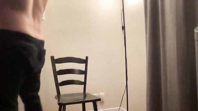 Hairy athletic pervert big dick daddy bare ass view