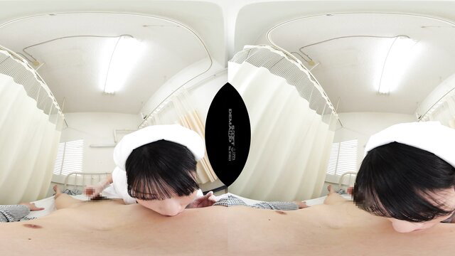 Asian nurse in VR 180 POV titfuck with big natural boobs closeup