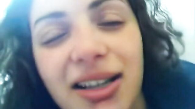 Closeup of Bulgarian teen's seductive face licking in ass worship video