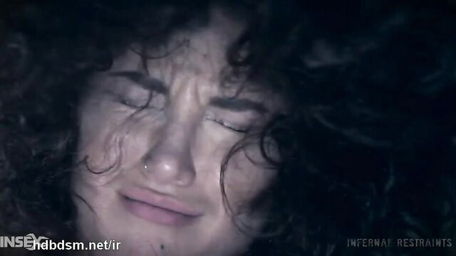 Restrained brunette cries in agony from severe anal BDSM torment