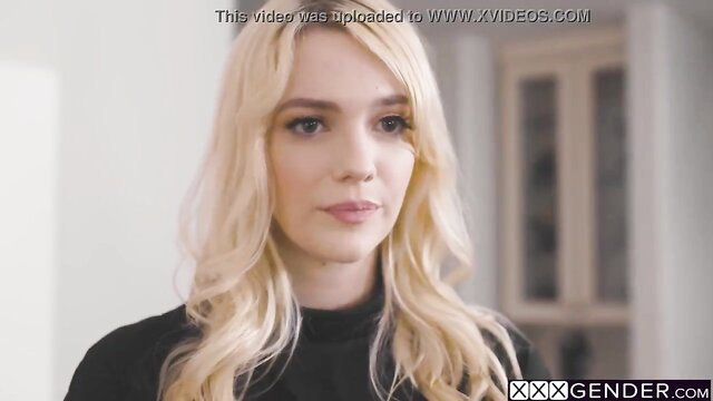 Blonde bombshell Kenna James closeup in GenderX Films scene