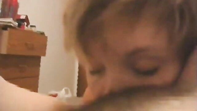 Blonde lesbian grabs girlfriend, sucks huge tits passionately