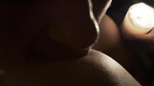 OneHappyMilf's big tits nipple sucked by lover in candlelit bliss