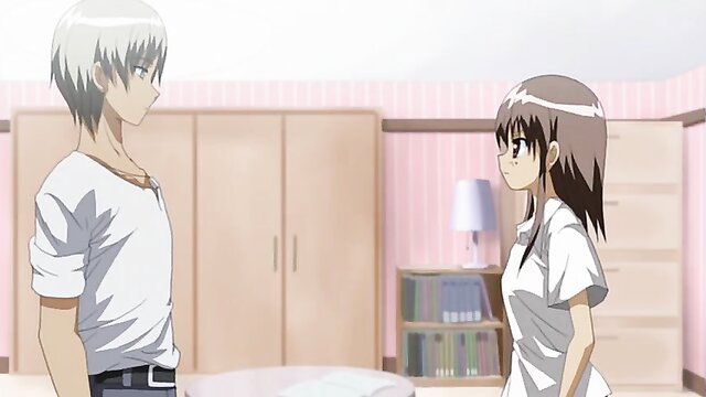 Kuttsukiboshi Ep.1 anime couple in nurse outfit standing intimately