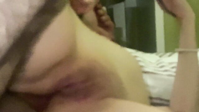 Closeup of woman's exposed shaved pussy and ass in anal sex lesson thumbnail