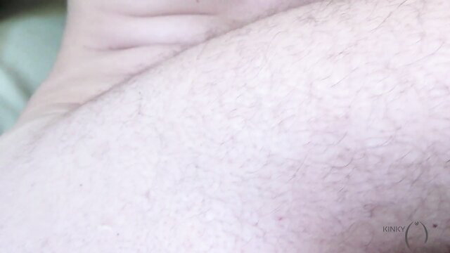 KinkyCuntboy's highly furry vag smacking close-up, free-for-all birching