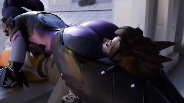 Widowmaker hentai headscissor hold with deadly legs crushing