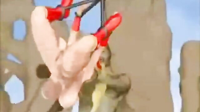 3D anime girl fucked by orks in hentai gangbang