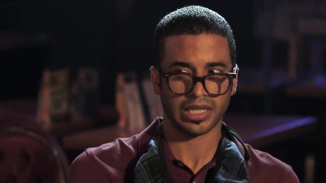 Handsome black man in glasses closeup from Celeb Sex Tape