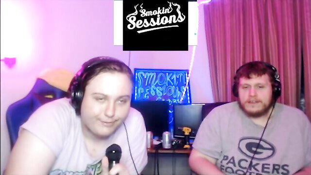 Lena Nersesian (Lena the Plug) smiling on Smokin Sessions stream setup