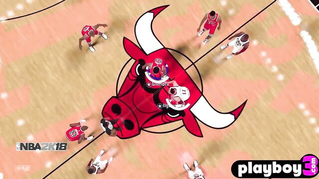 Abby nude in NBA 2K18 Bulls court tease, all natural babe