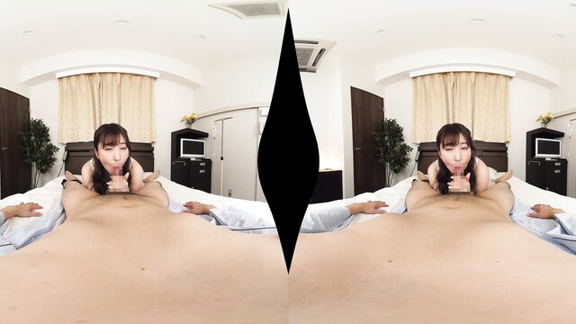 VR JAV Asian babe licks huge cock POV closeup