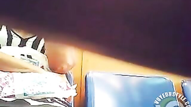 Blurry amateur closeup of woman's shaved pussy and ass in voyeur video