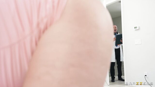 Brazzers doctor examines busty babe's uncontrollable urges in pink dress