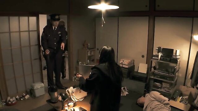 Yuni Akino nude in erotic thriller Stop the Bitch Campaign Reboot cop scene