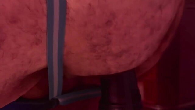 PlushPile's massive plush ass in straps, teasing huge booty closeup