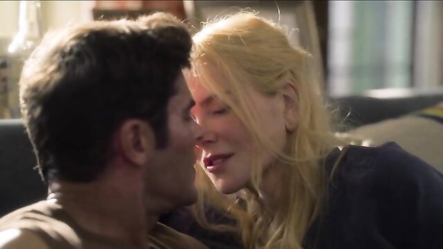 Nicole Kidman sexy close-up kiss in A Family Affair 2024 movie scene