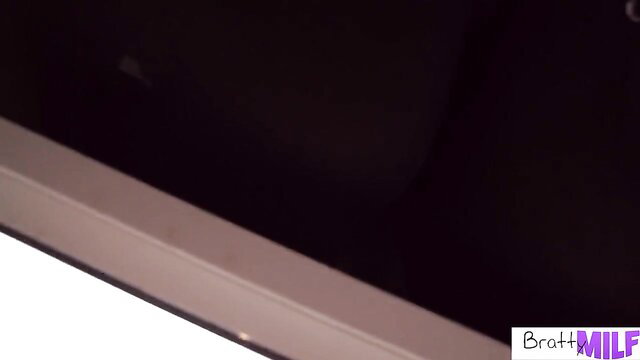 Emily Addison hot MILF in POV closeup, seductive eyes and lips