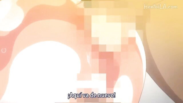 Anime hentai girl with big tits in erotic scene, Saint Dorei HMV