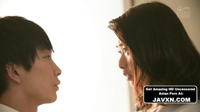 Hot Japanese JAV teen couple side profile by window, uncensored HD