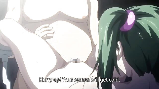 Anime girl urging to cum inside her pussy before semen gets cold