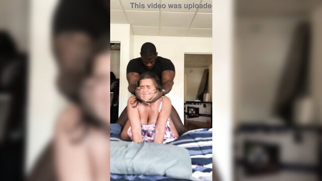 Married MILF choked and pounded by BBC in bed