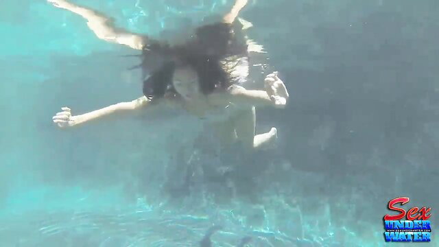 Lilly Hall nude underwater babe erotic solo swim