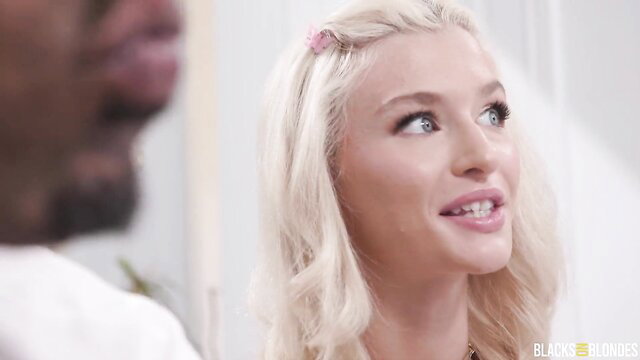 Skinny blonde teen Emma Rosie with BBC in passionate sex