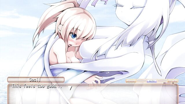 Cecil hugged nude by monster girl Charybdis in Monster Girl Quest