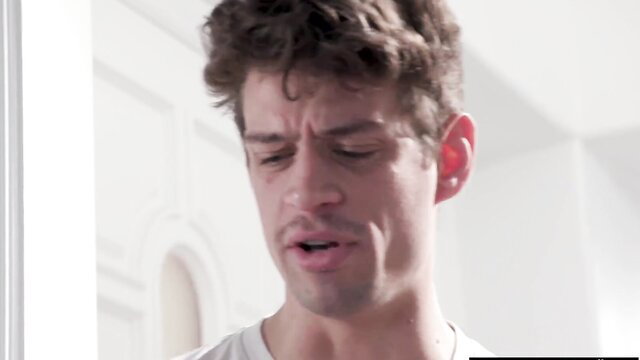 Brittney Kade closeup aroused face, horny shemale before anal