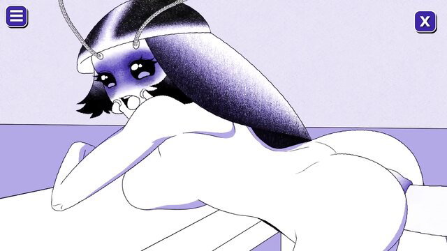 Nude cockroach girl with antennae bends over, big ass exposed