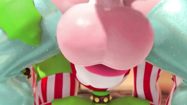 Princess Peach Super Mario Bros hentai parody closeup plump pink ass cheeks