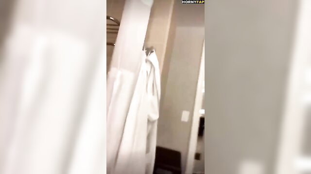 Grace Charis nude in steamy shower, wet body glistening