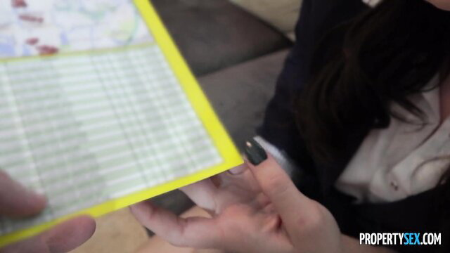 Kymberlee Anne shows chart in sexy schoolgirl outfit, hot brunette tease