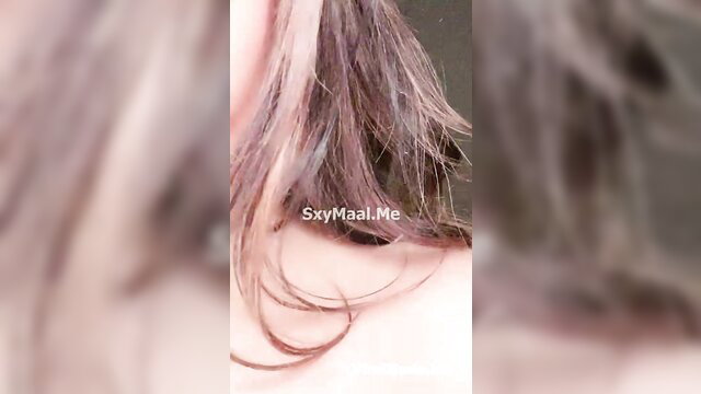 Hot chubby big boobs model hair tease almost tits out