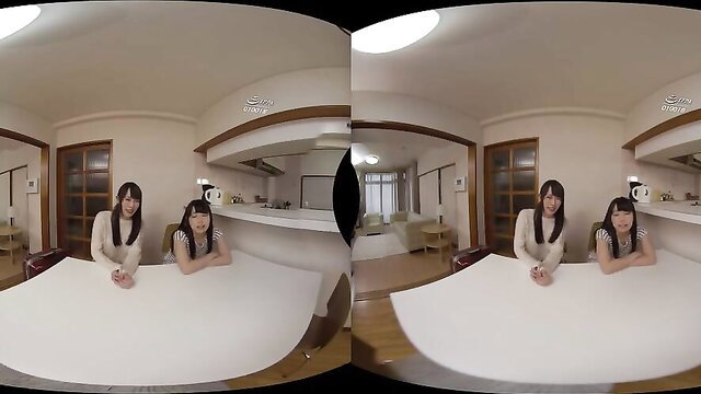 Japanese VR POV sisters intimate play on bed