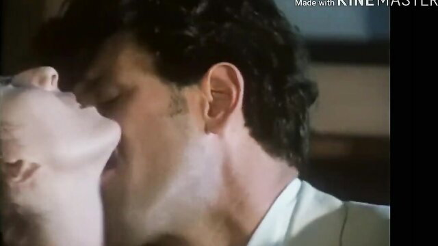 Classic MILF cheating affair intense close-up kiss with man