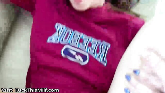 Cute teen POV real sex in pink scrunchy hoodie showing tits