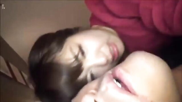 Asian woman screaming in ecstasy during 3P creampie threesome