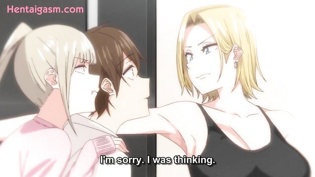 Blonde gal confronts busty girls in hentai: Imaizumin Chi 4 subbed