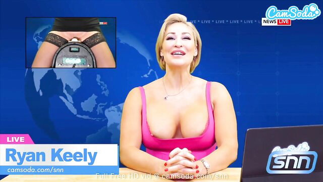 Ryan Keely big tits MILF rides Sybian on Camsoda news live