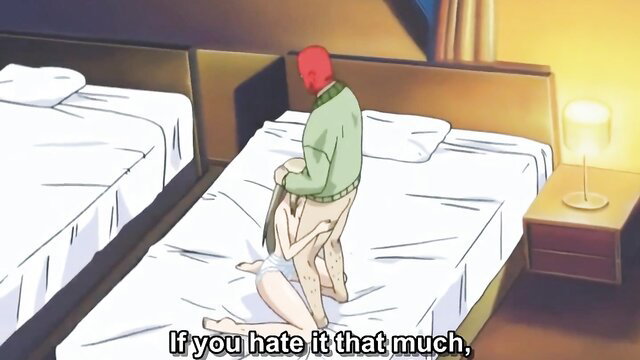 Anime hentai girl fucked standing doggy by masked guy in JAV