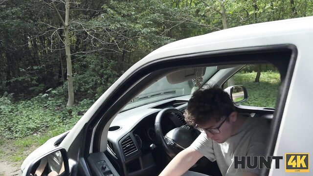 Era Queen in car with guy, busty blonde adult video thumbnail