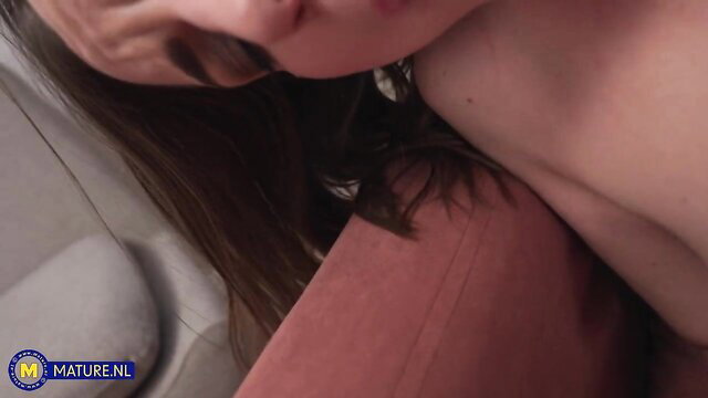 Anabel A. and Bella Grey hot lesbian action closeup