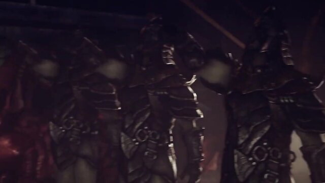 Kunoichi 2 StudioFow ninja women in dark armor gangbang scene