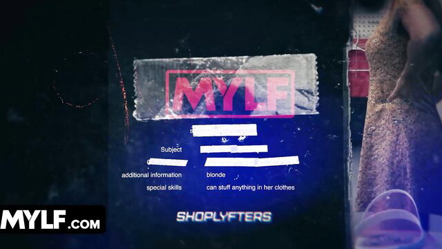 Blonde shoplifter in sparkly dress caught stuffing items, MYLF Shoplyfter